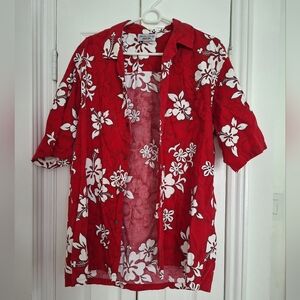 Pacific Legend Apparel Red Hawaiian Buttondown Shirt